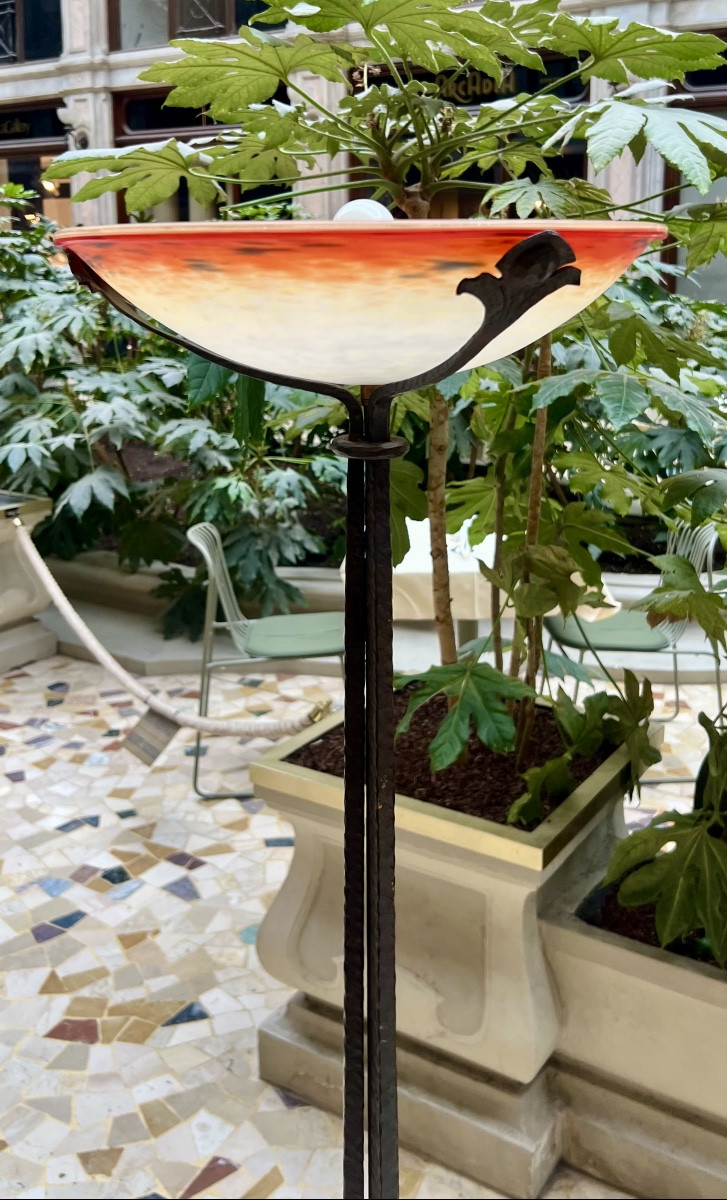 Gingko Biloba - Schneider Art Deco Floor Lamp-photo-4