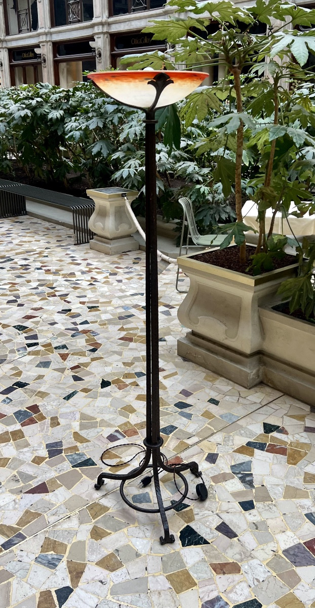 Gingko Biloba - Schneider Art Deco Floor Lamp-photo-1