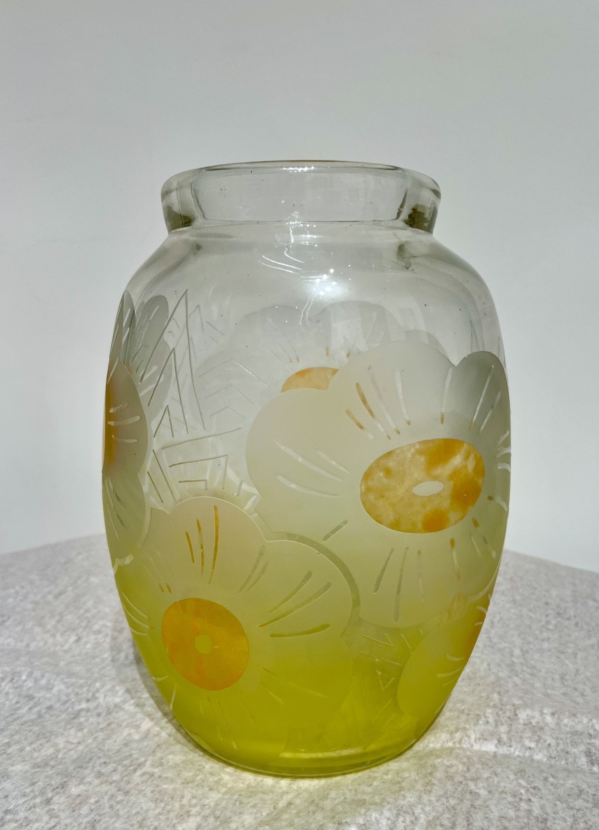 Art Déco Le Verre Français Vase -photo-2