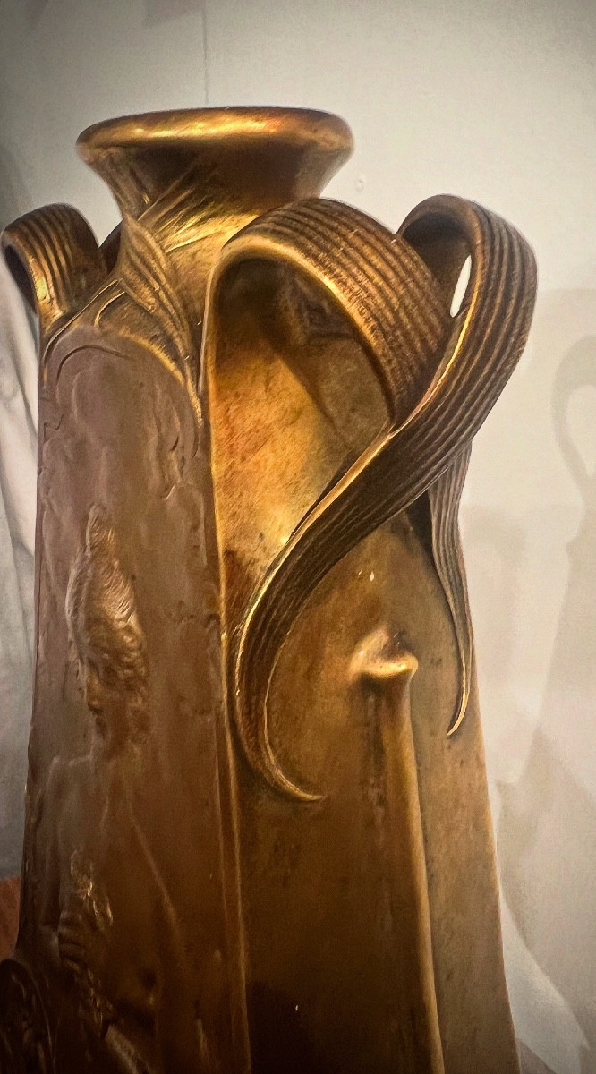 Lily - Vase/sculpture Art Nouveau signé Jouant-photo-1