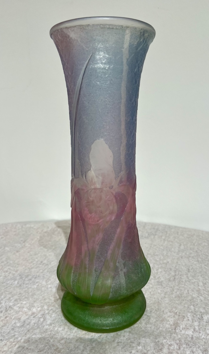 Iris - Art Nouveau Daum Nancy Vase 