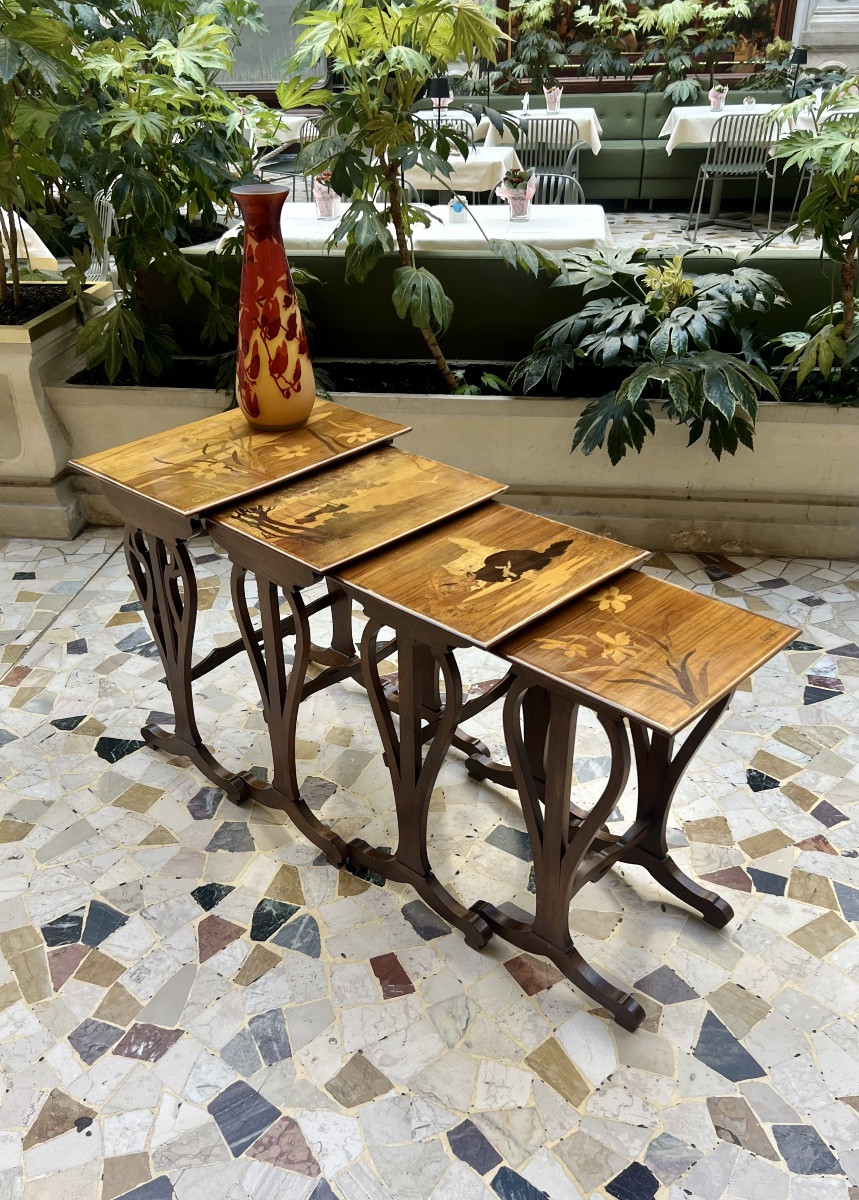 Art Nouveau  Gallé Nesting Tables-photo-2