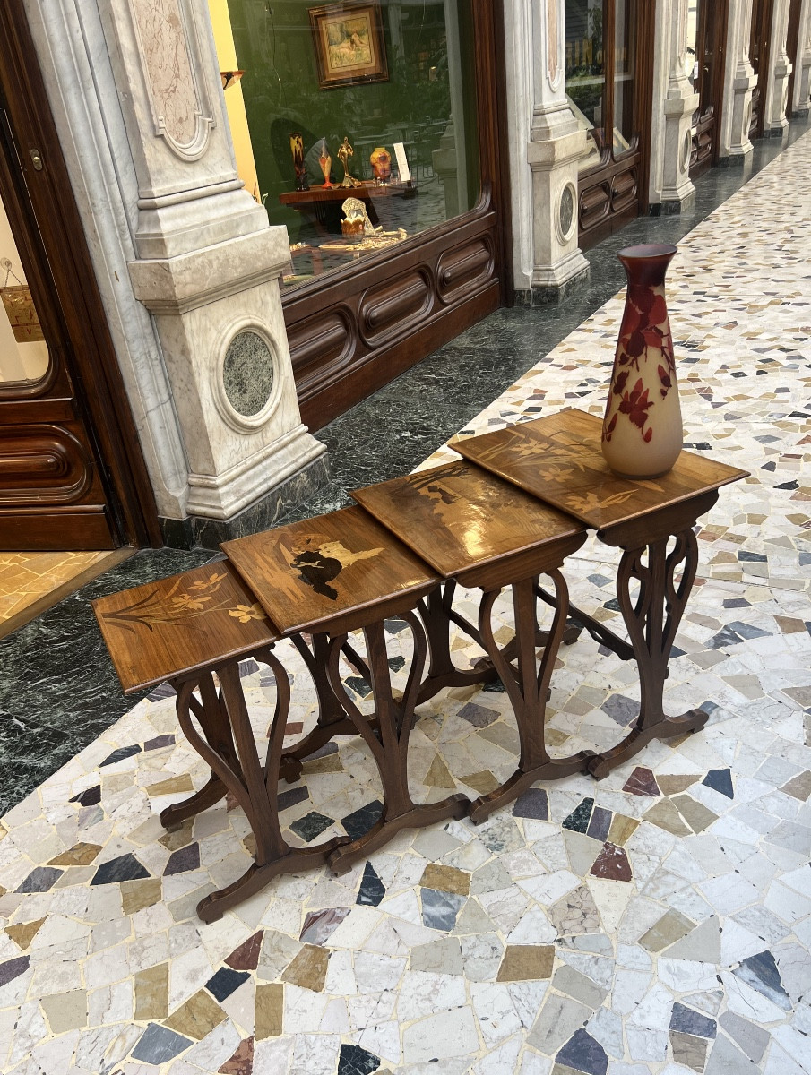 Art Nouveau  Gallé Nesting Tables-photo-3