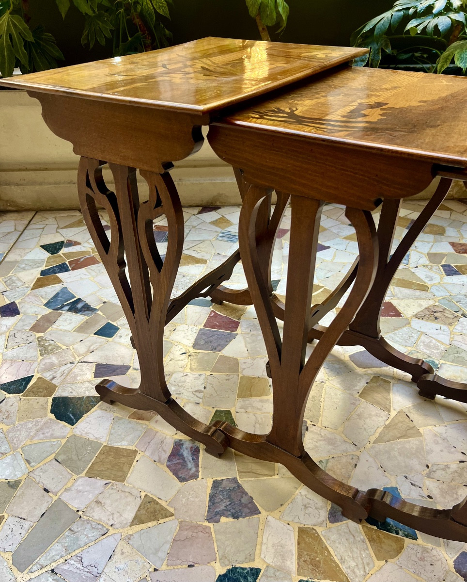 Art Nouveau  Gallé Nesting Tables-photo-5