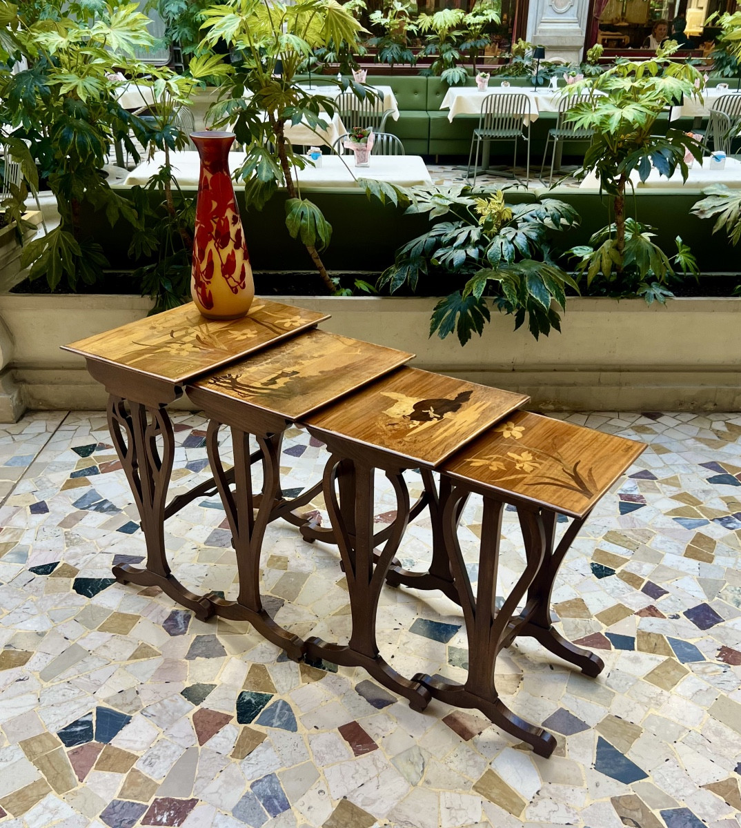 Art Nouveau  Gallé Nesting Tables