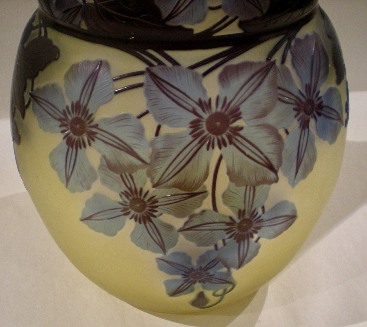 Clématite - Vase art déco Gallé-photo-2