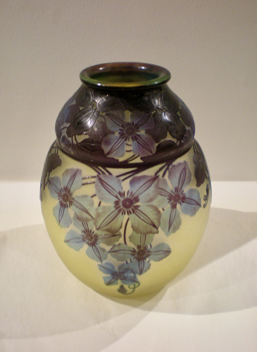 Clématite - Vase art déco Gallé