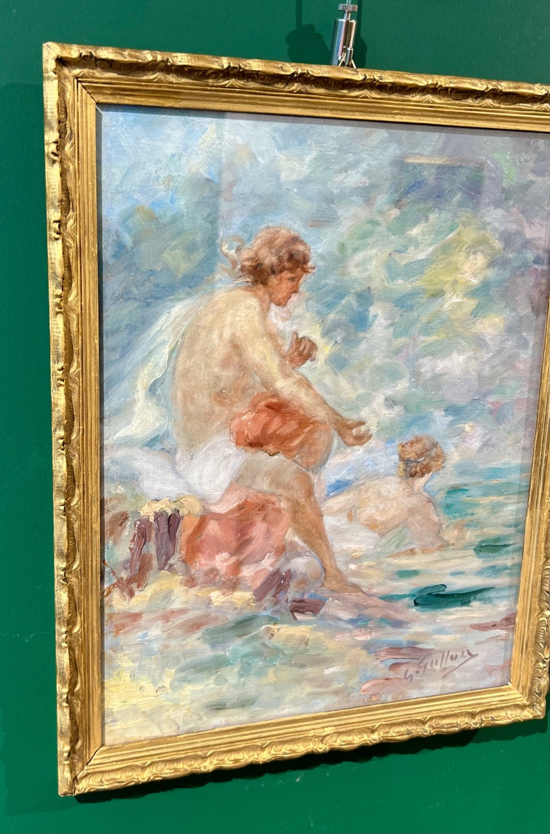 Baigneuses - Peinture Art nouveau  Gabriel Griffon-photo-2
