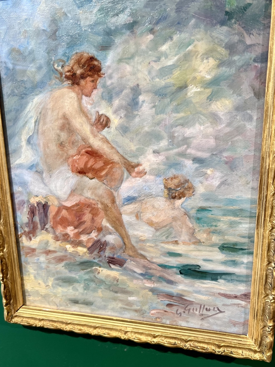 Baigneuses - Peinture Art nouveau  Gabriel Griffon-photo-3