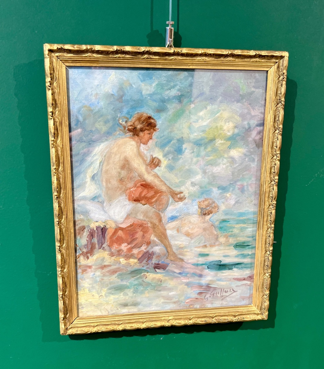 Baigneuses - Peinture Art nouveau  Gabriel Griffon