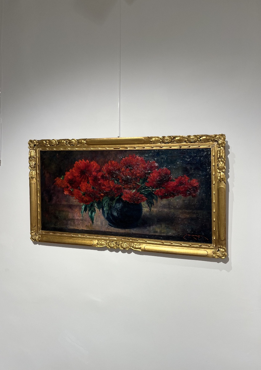 Pivoines - Tableau  art nouveau Charles Mangin-photo-2