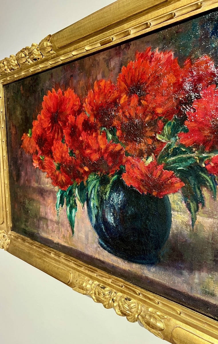 Pivoines - Tableau  art nouveau Charles Mangin-photo-2