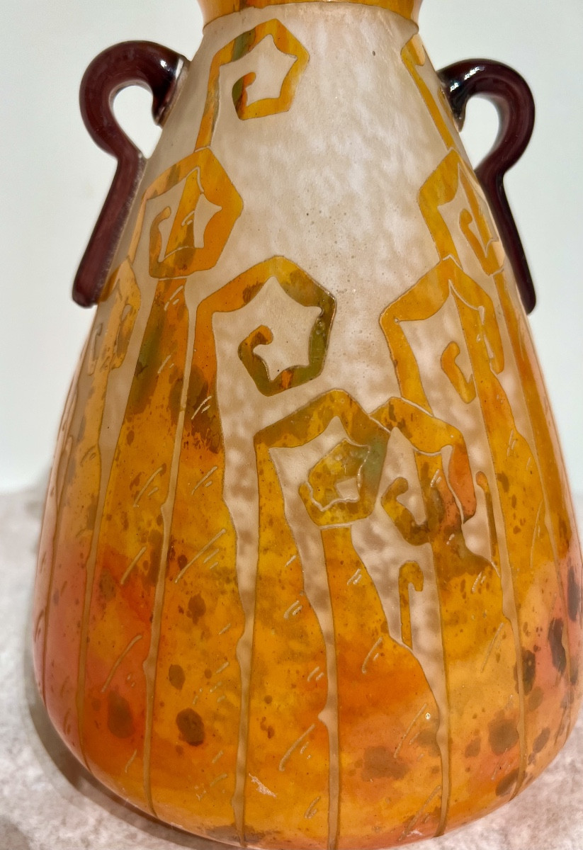 Fougères - Art Deco  Le Verre Français Vase-photo-2