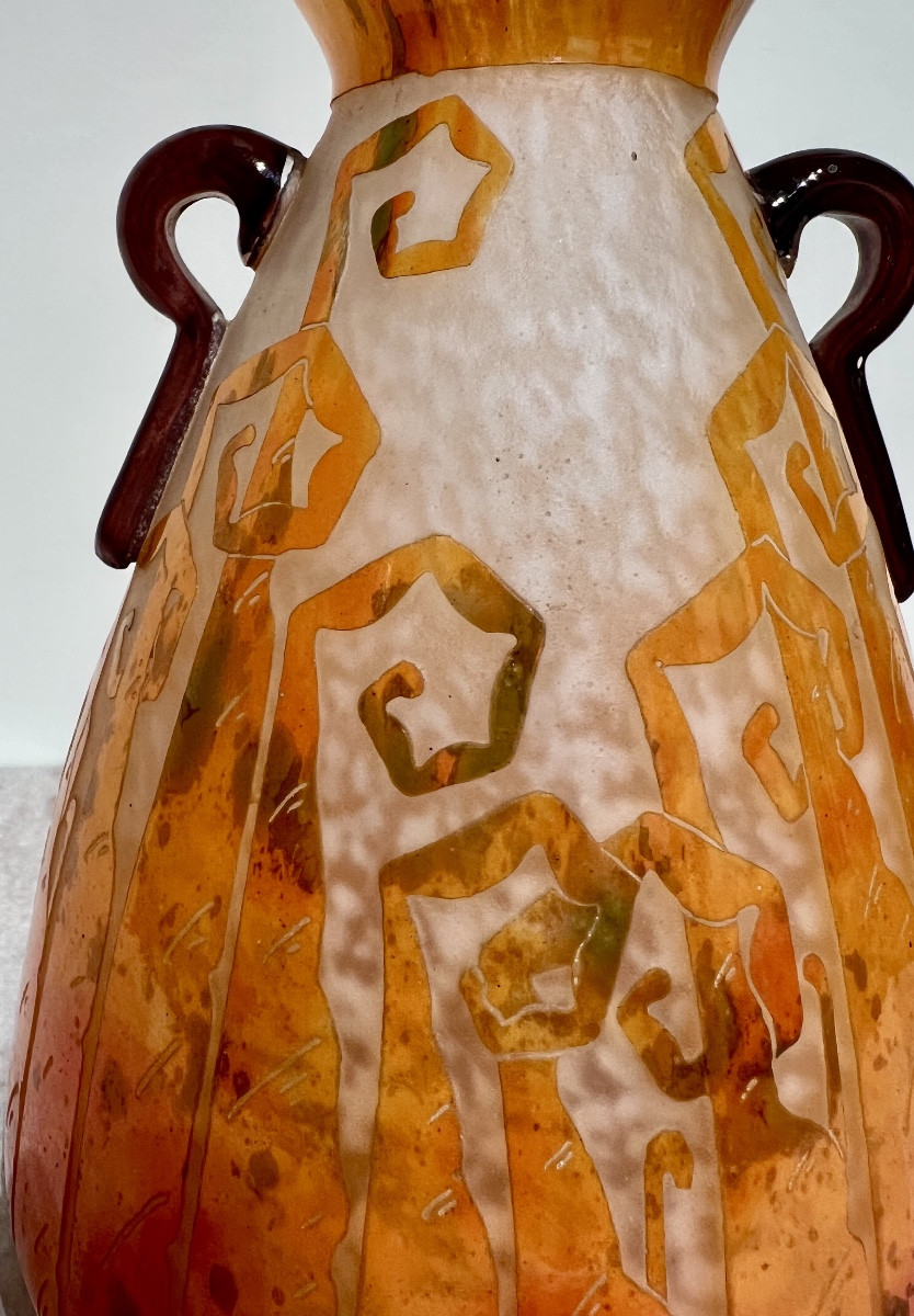 Fougères - Art Deco  Le Verre Français Vase-photo-4