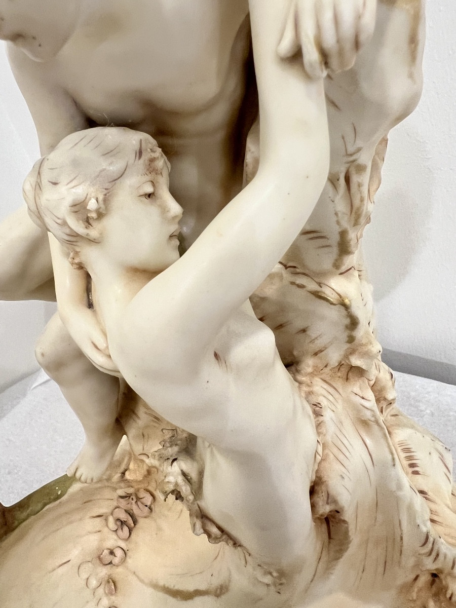 The Lovers - Royal Dux  Art Nouveau Vide Poches /  Sculpture -photo-1