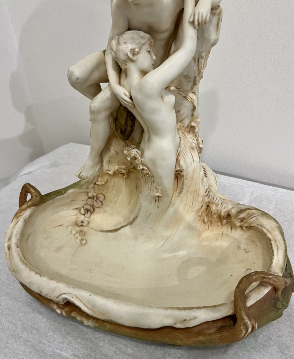 The Lovers - Royal Dux  Art Nouveau Vide Poches /  Sculpture -photo-2