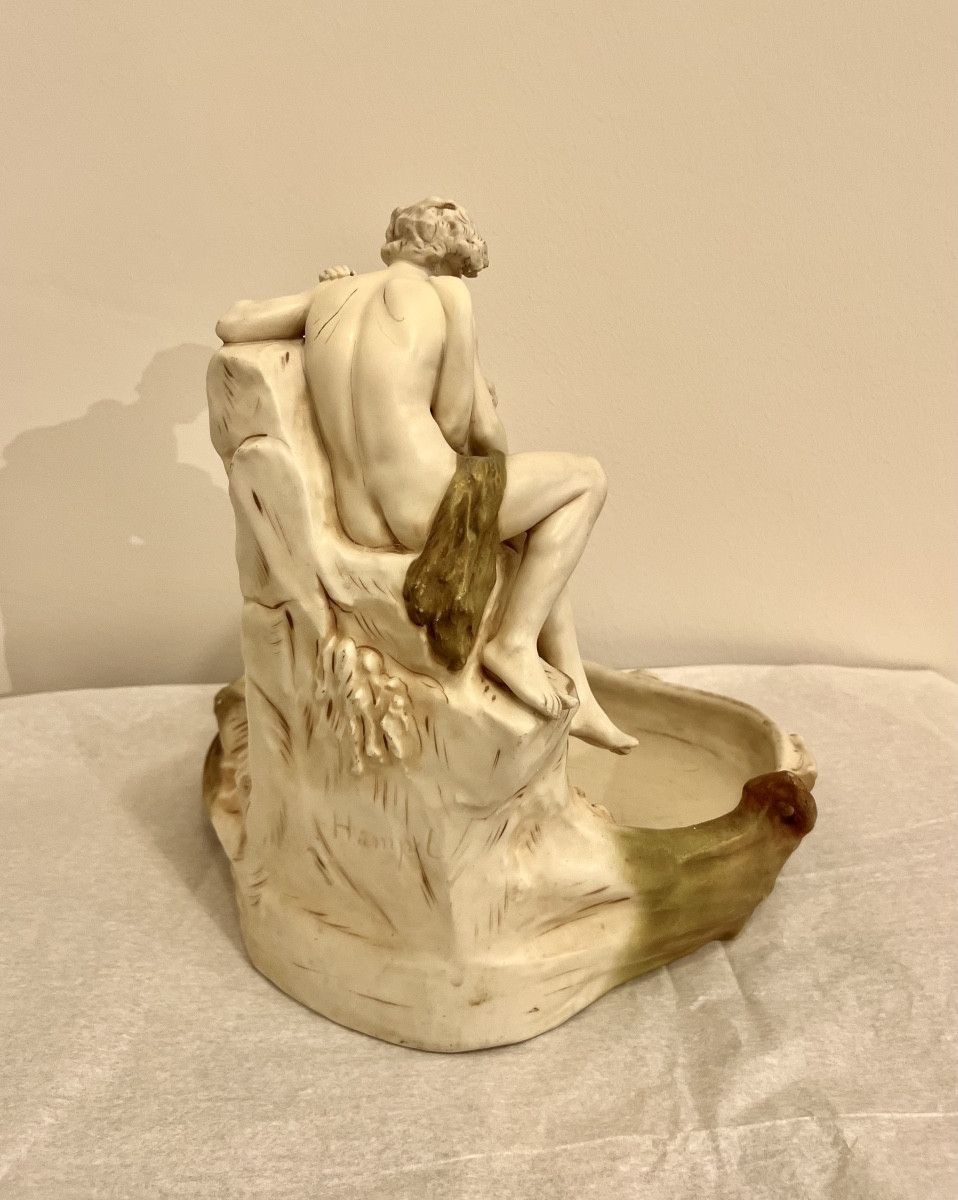 The Lovers - Royal Dux  Art Nouveau Vide Poches /  Sculpture -photo-4