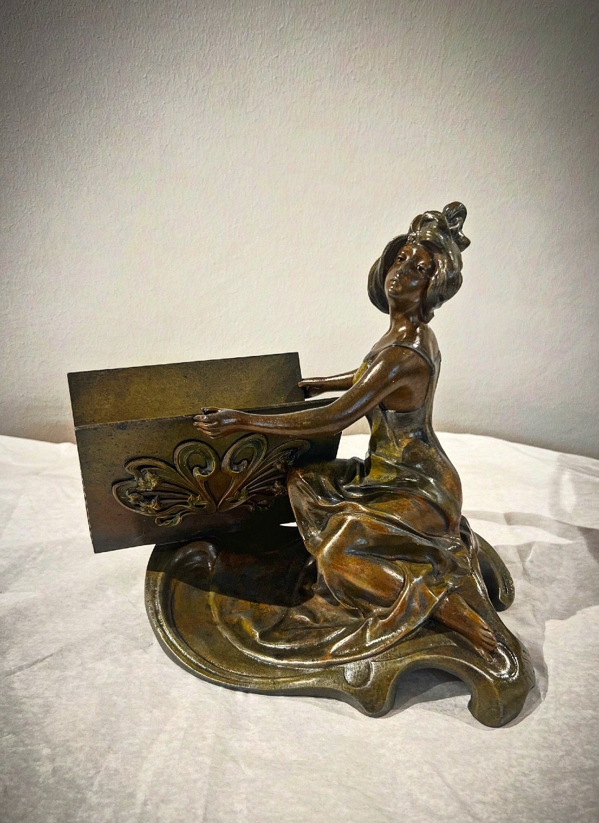 Clara Pfeffer Art Nouveau Letters Holder/sculpture