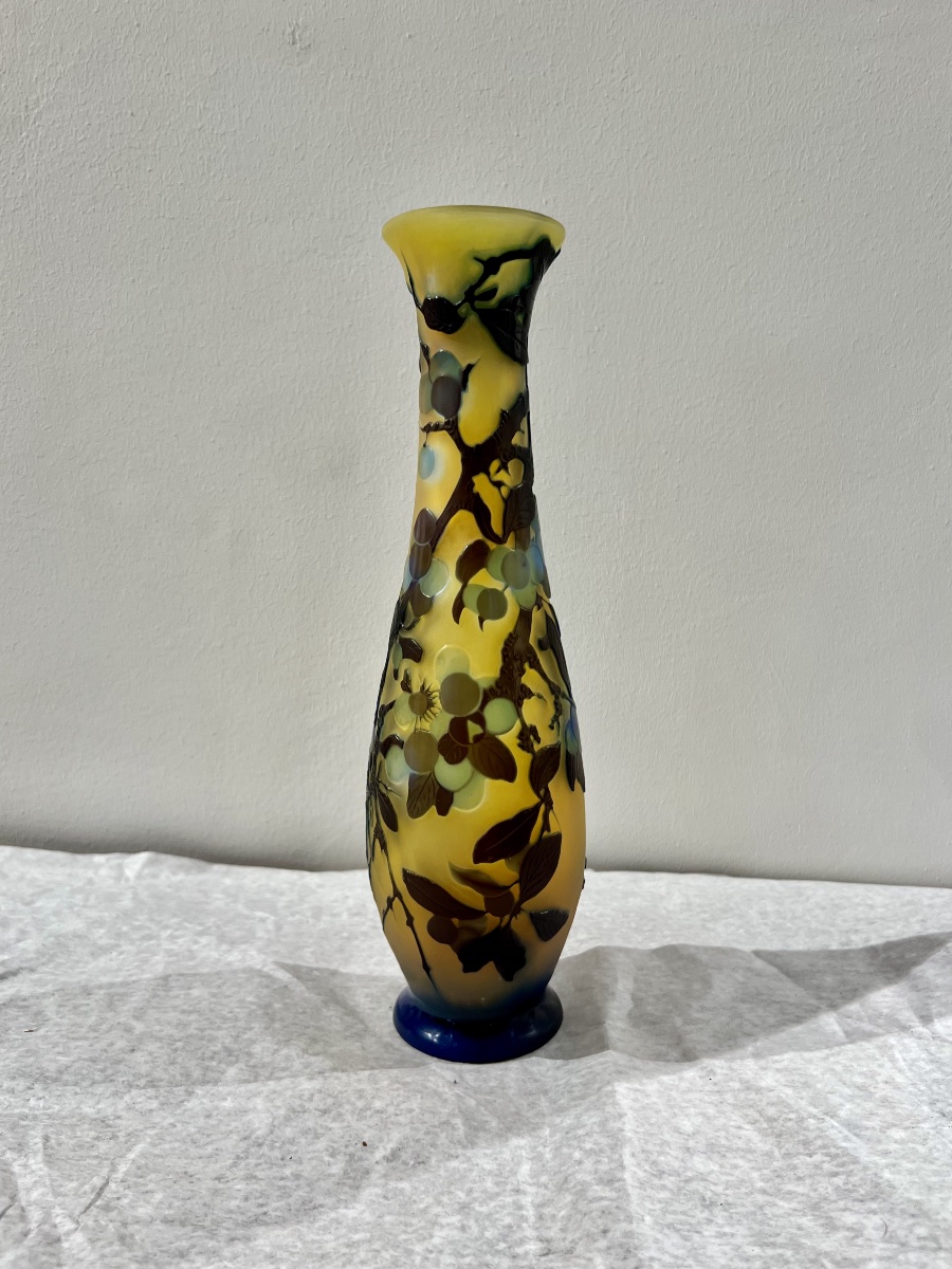 Prunelles - Vase Gallé art nouveau-photo-2