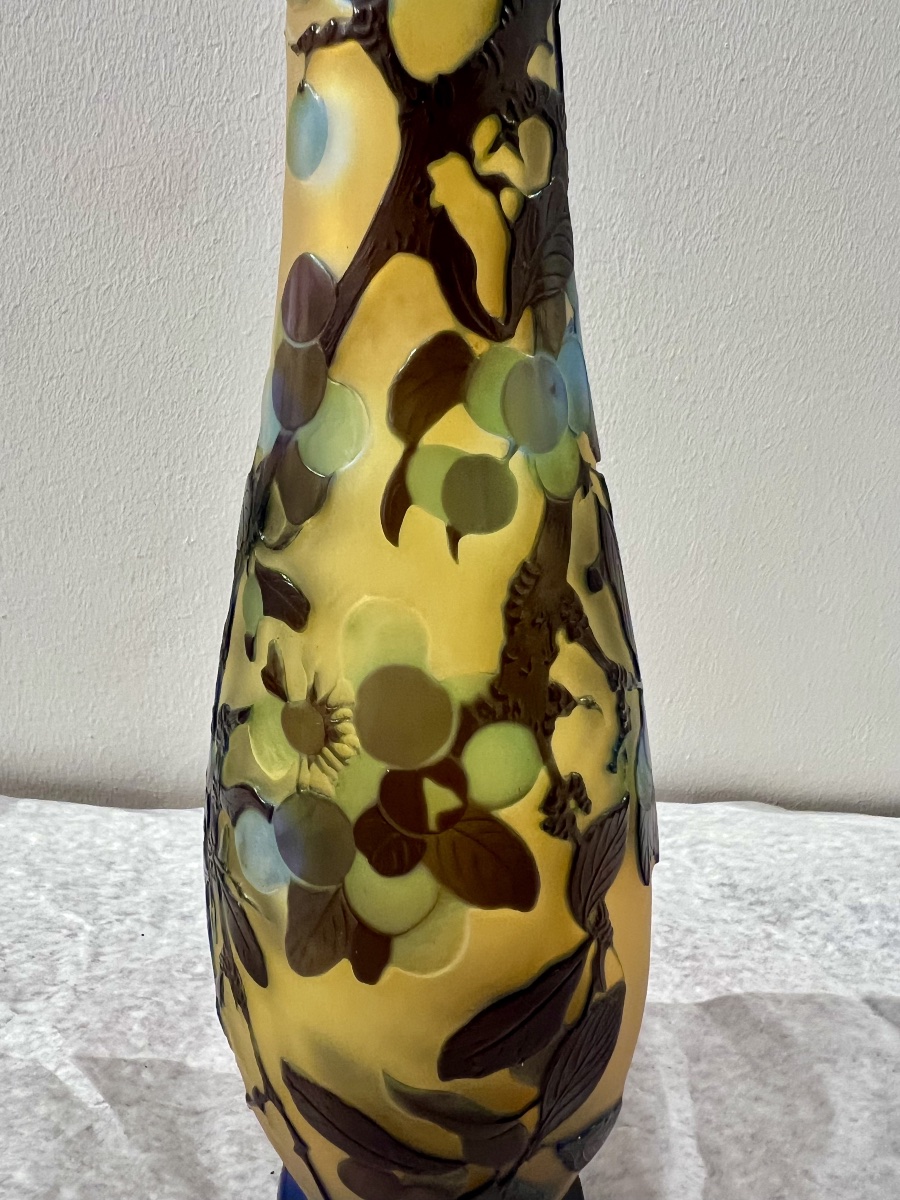 Prunelles - Vase Gallé art nouveau-photo-3