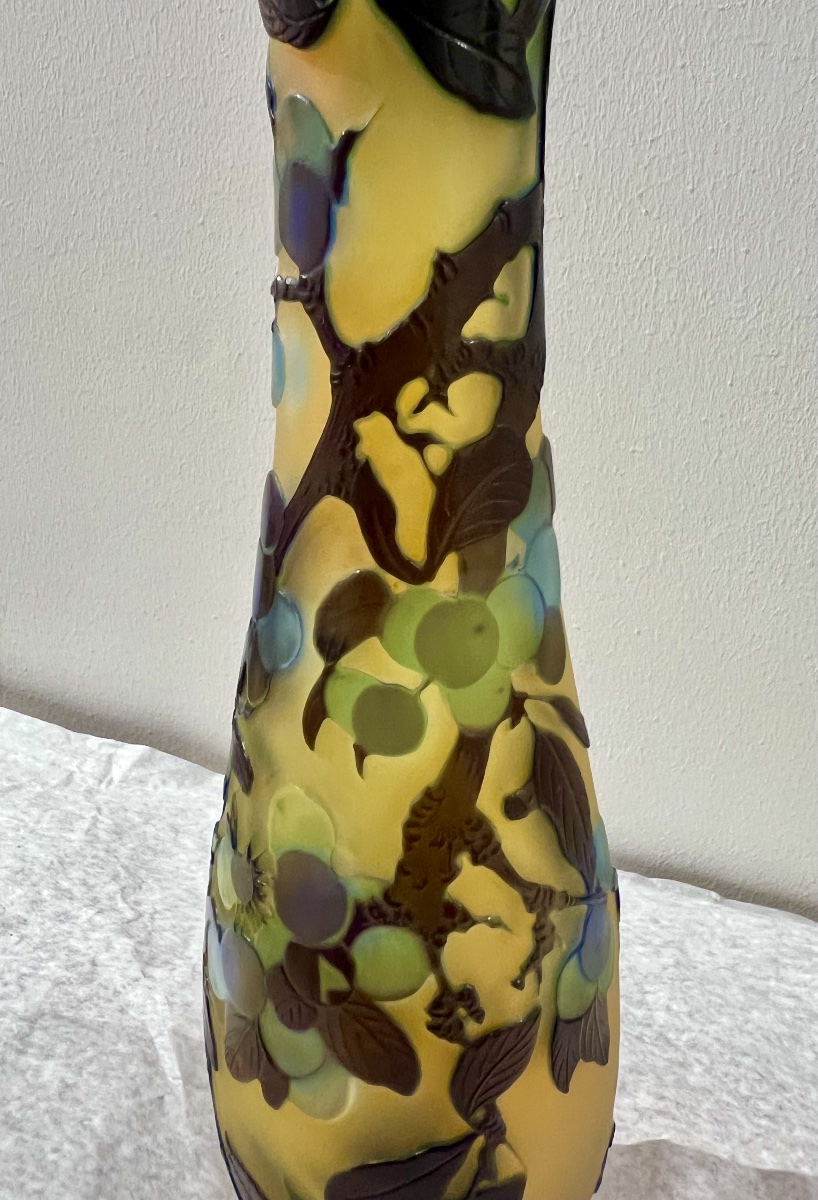 Prunelles - Vase Gallé art nouveau-photo-4