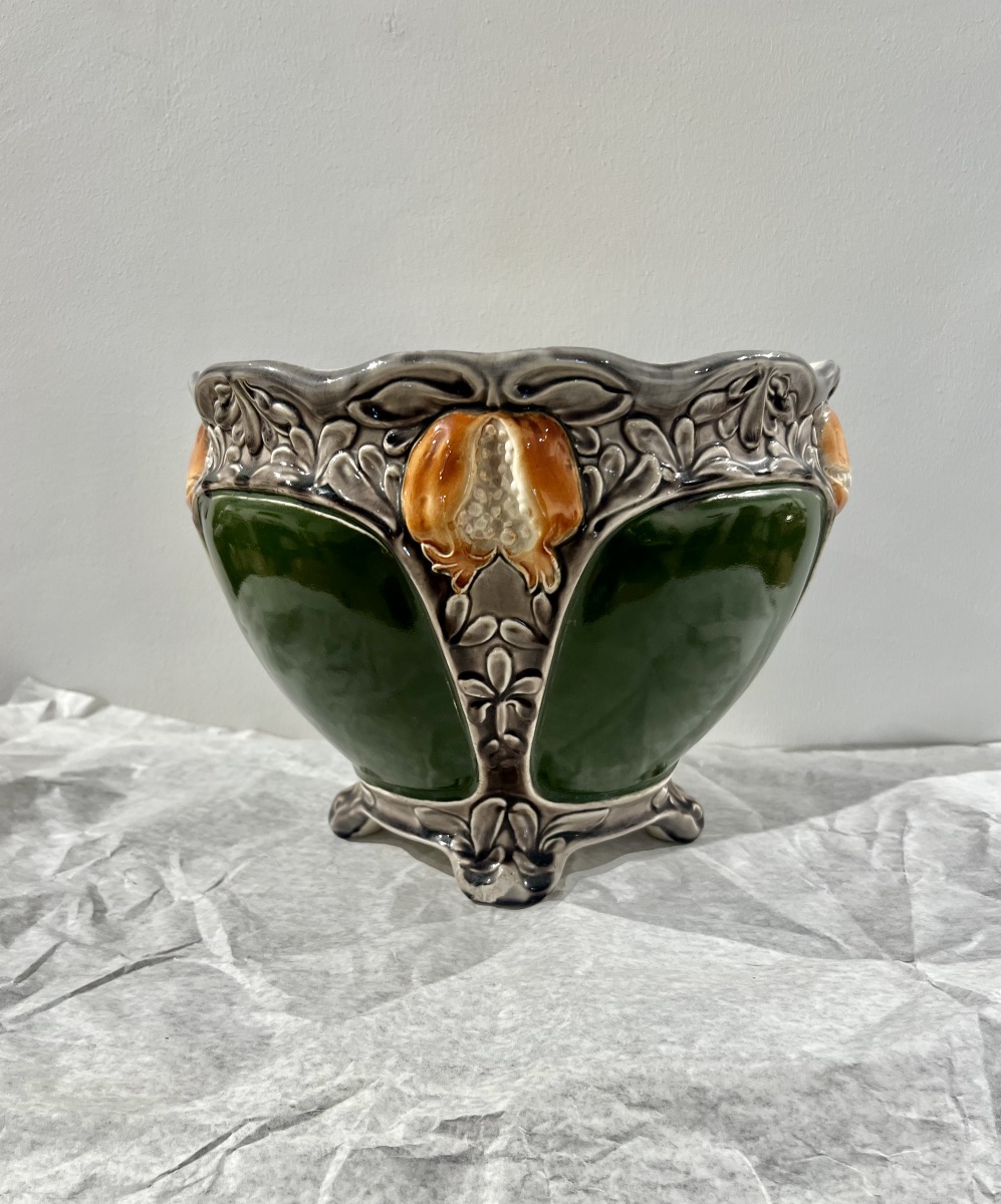 Pomegranates - Barbotine Cache Pot By Fives Lille-photo-2