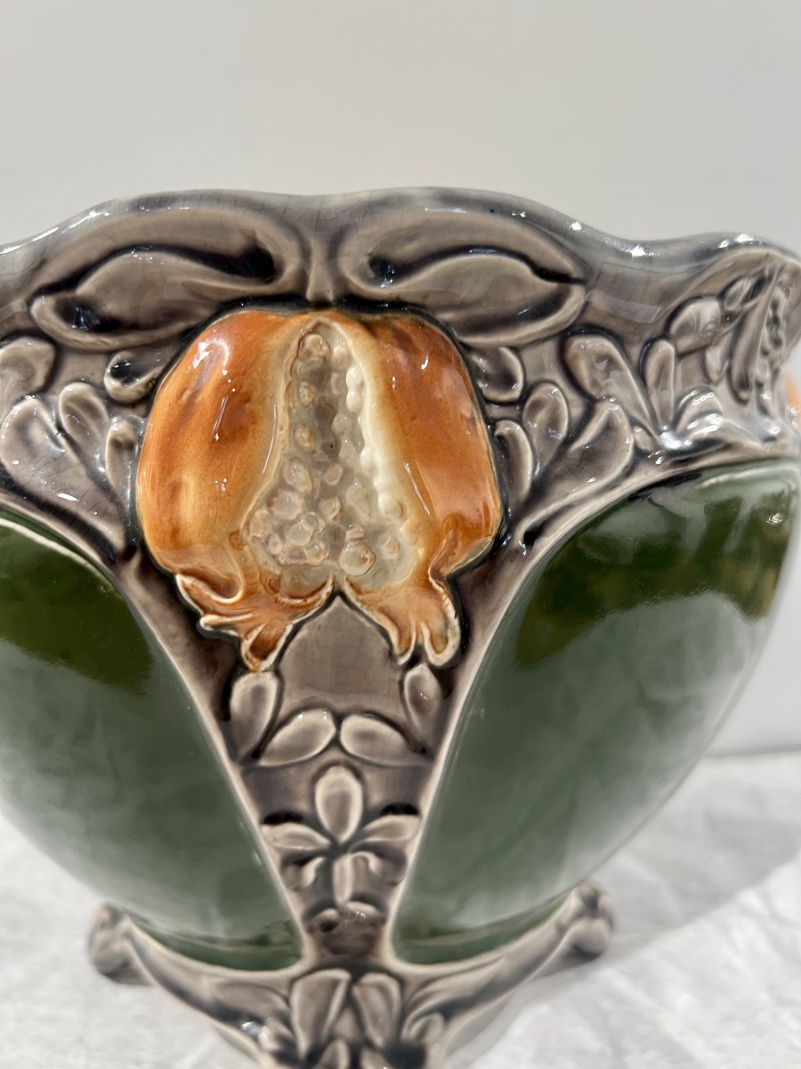 Pomegranates - Barbotine Cache Pot By Fives Lille-photo-4