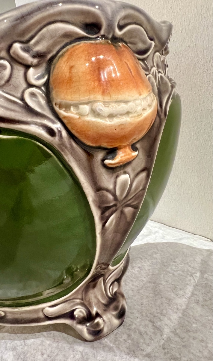 Pomegranates - Barbotine Cache Pot By Fives Lille-photo-1