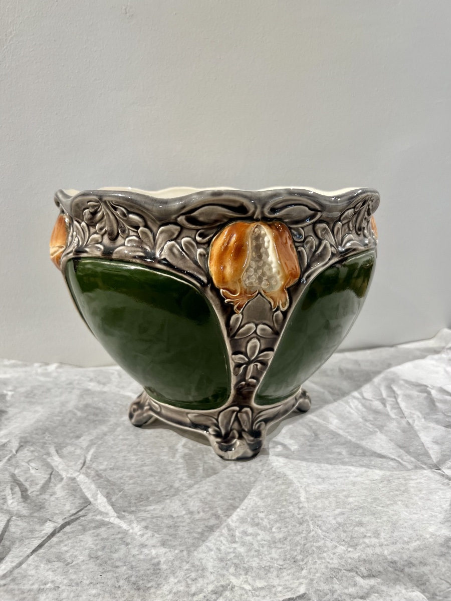 Pomegranates - Barbotine Cache Pot By Fives Lille-photo-2