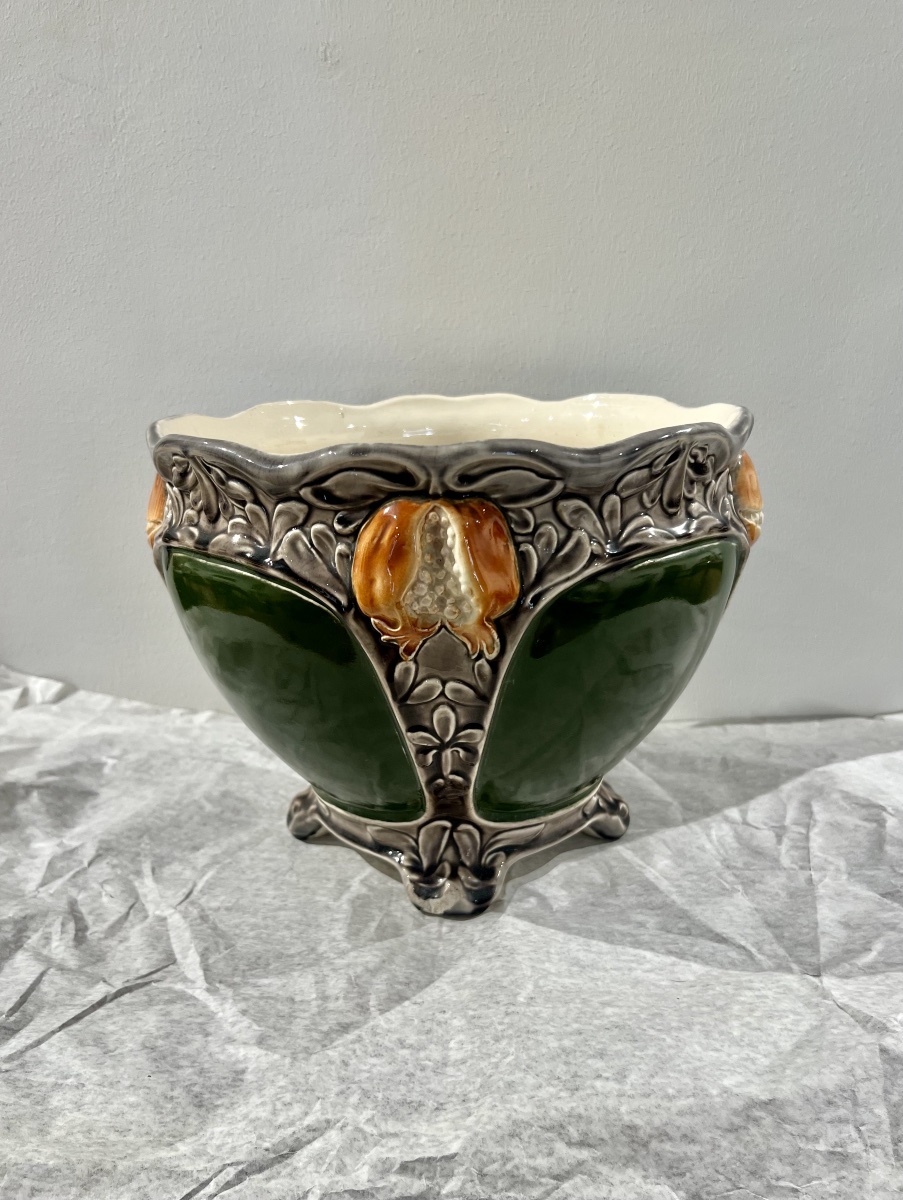 Pomegranates - Barbotine Cache Pot By Fives Lille
