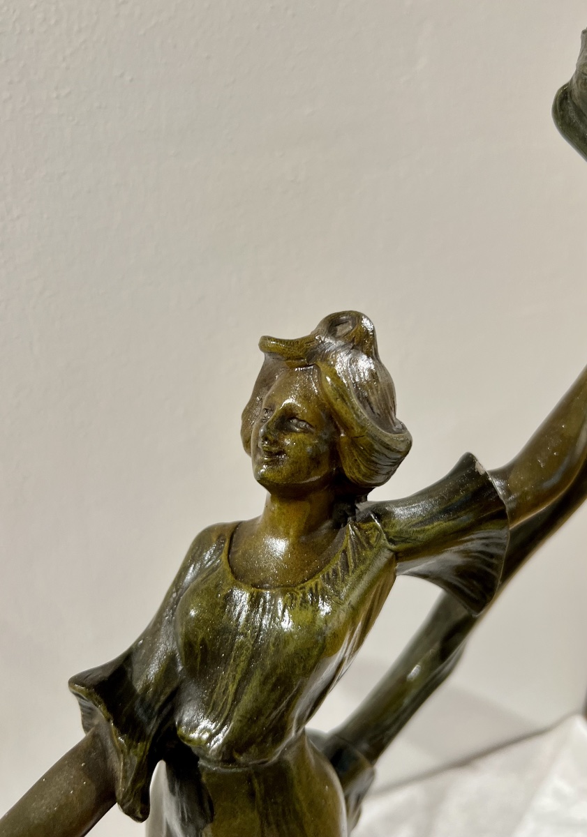 Candlesticks/art Nouveau Sculpture-photo-1
