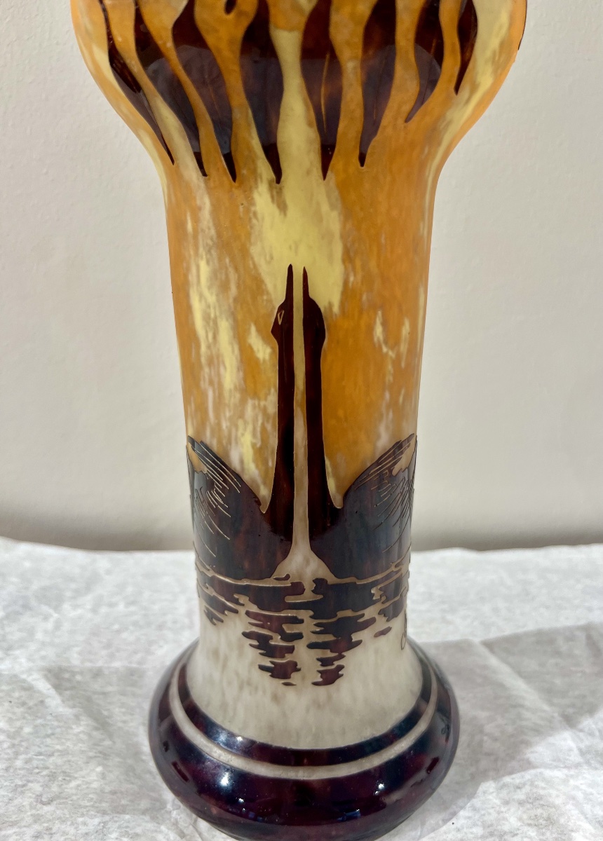 Cigni - Art Deco  Le Verre Français Vase-photo-2