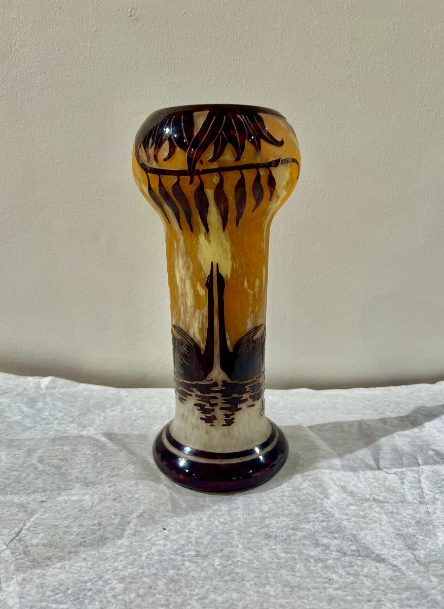 Cigni - Art Deco  Le Verre Français Vase