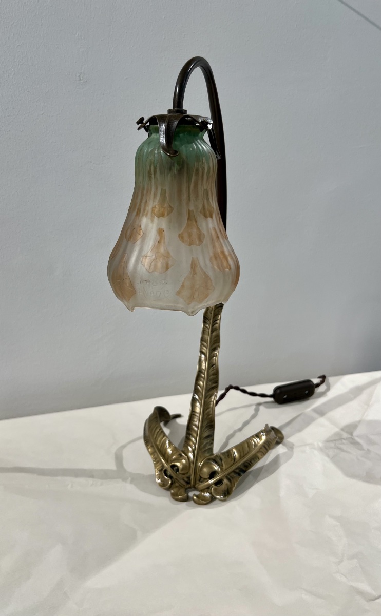 Nicotiana - Lampe art nouveau Daum / Majorelle-photo-1