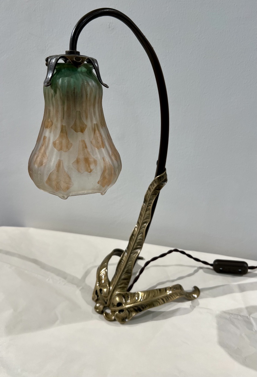 Nicotiana - Lampe art nouveau Daum / Majorelle-photo-2