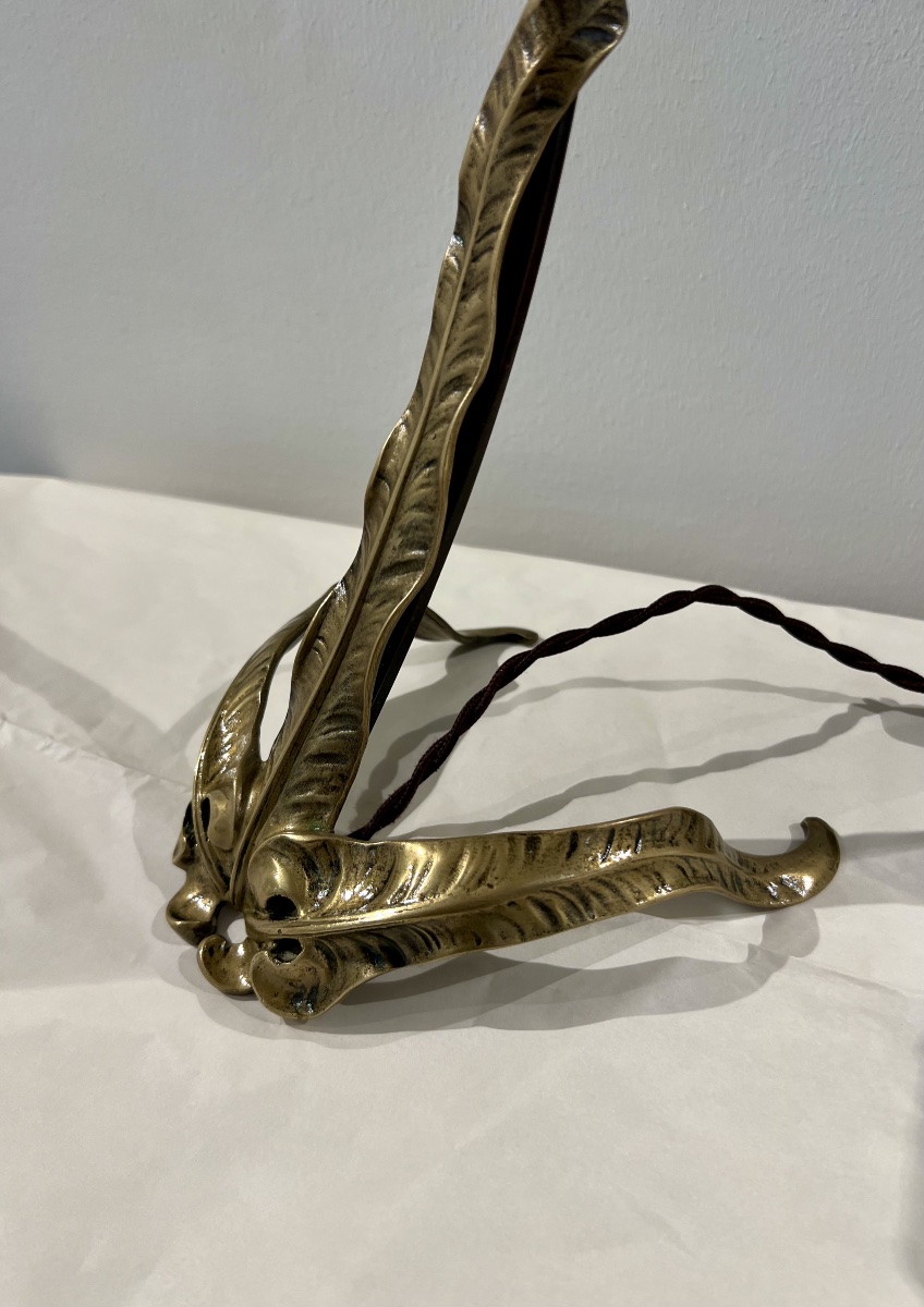 Nicotiana - Lampe art nouveau Daum / Majorelle-photo-5