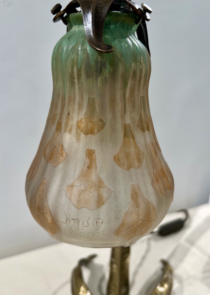 Nicotiana - Lampe art nouveau Daum / Majorelle-photo-7