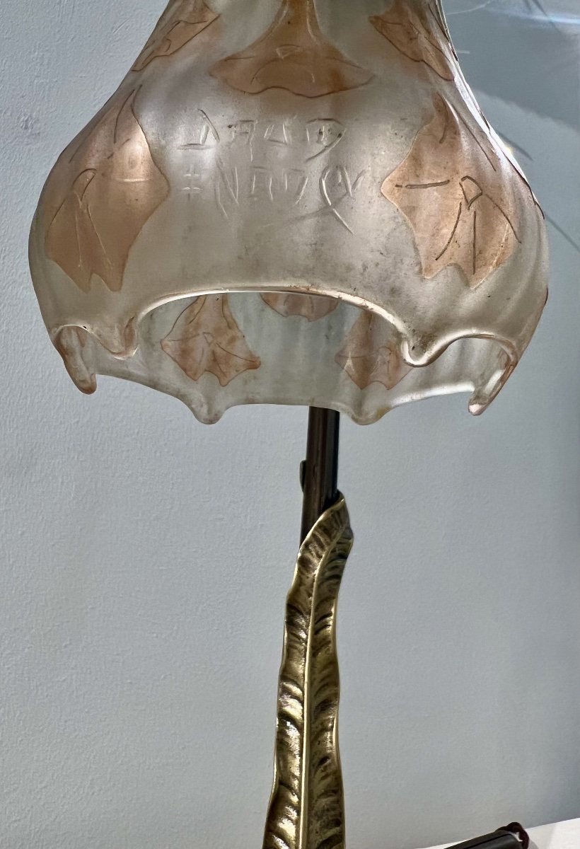 Nicotiana - Lampe art nouveau Daum / Majorelle-photo-8