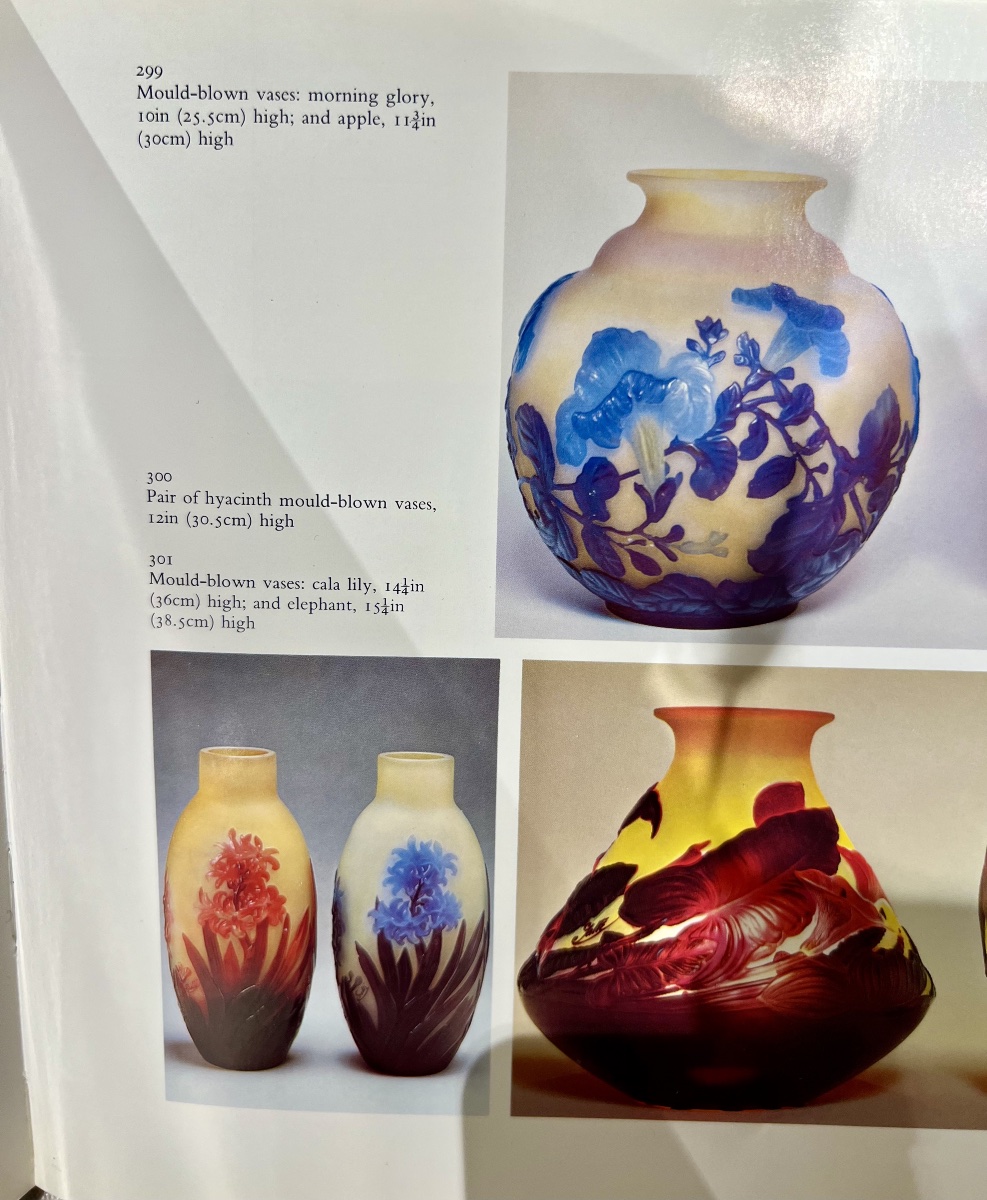 Morning Glory - Gallé Art Deco Blown Glass Vase-photo-5