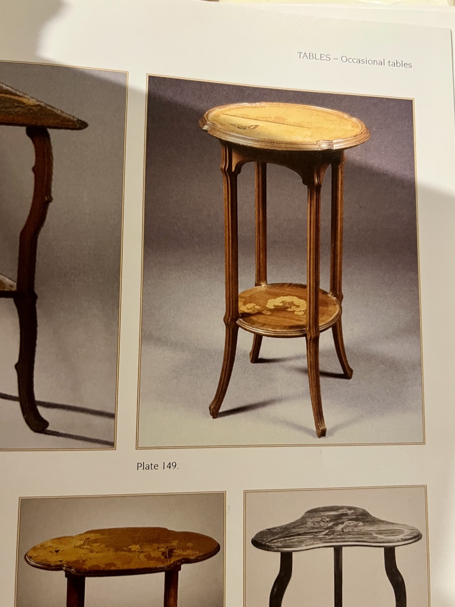 Morning Glories - Gallé Art Nouveau Side Table-photo-6
