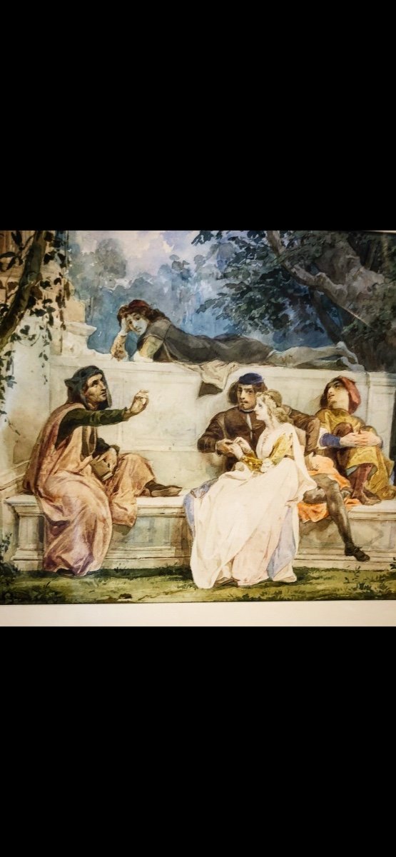 Poems In The Garden - Watercolor Cesare Saccaggi-photo-3