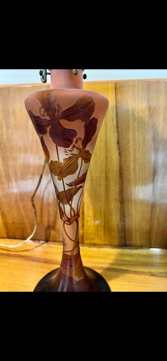 Art Nouveau Gallè Mushroom Lamp-photo-4