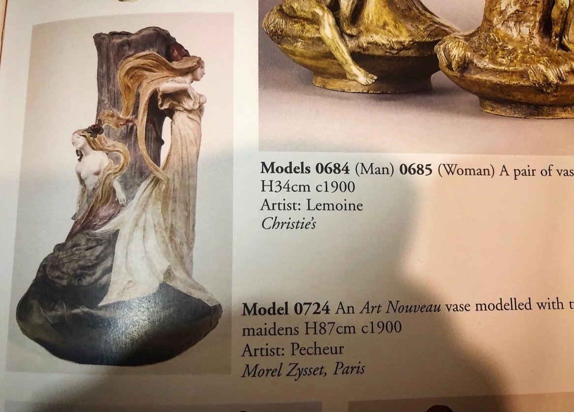 Two Maidens - Vase/ sculpture  Art Nouveau Goldscheider-photo-1