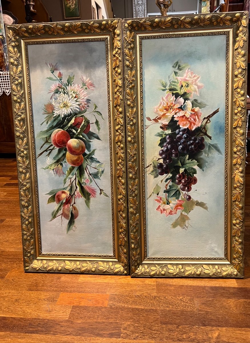 Pair Of Art Nouveau Decorative Panels
