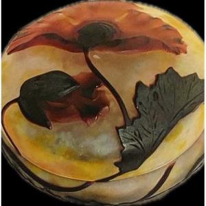 Poppies - Art Nouveau Daum Nancy Bonbonniere 