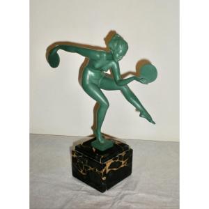 Danseuse - Figurine Art Déco Derenne/max Le Verrier