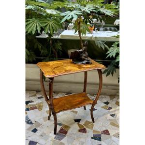 Arums- Table art nouveau Gallé 