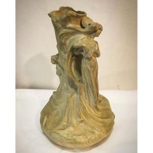 Two Maidens - Vase/ sculpture  Art Nouveau Goldscheider
