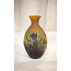 Crocus - Blown Gallé Vase