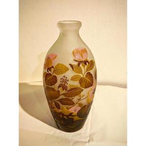 églantines - Vase Art Nouveau Gallé